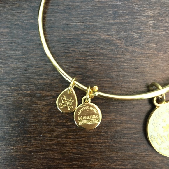 Alex and Ani Thankful Charm Bangle Bracelet - Picture 5 of 9